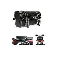 Auto Hub Rectangle Saddle Bag for Bikes, Two Wheeler Traveling Bag - Black-thumb1