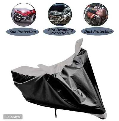 Auto Hub Hero HF Deluxe Bike Cover Waterproof Original / HF Deluxe Cover Waterproof / HF Deluxe bike Cover / Bike Cover HF Deluxe Waterproof / HF Deluxe Body Cover / Bike Body Cover HF Deluxe With Ultra Surface Body Protection (Black, Silver Look)-thumb2