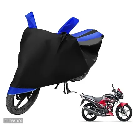 Auto Hub Yamaha SS 125 Bike Cover Waterproof Original / SS 125 Cover Waterproof / SS 125 bike Cover / Bike Cover SS 125 Waterproof / SS 125 Body Cover / Bike Body Cover SS 125 With Ultra Surface Body Protection (Black, Blue Look)-thumb0