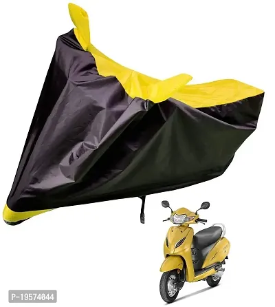 Auto Hub Honda Activa 5G Bike Cover Waterproof Original / Activa 5G Cover Waterproof / Activa 5G bike Cover / Bike Cover Activa 5G Waterproof / Activa 5G Body Cover / Bike Body Cover Activa 5G With Ultra Surface Body Protection (Black, Yellow Look)