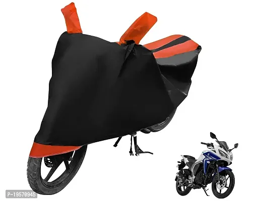 Auto Hub Yamaha Fazer FI Bike Cover Waterproof Original / Fazer FI Cover Waterproof / Fazer FI bike Cover / Bike Cover Fazer FI Waterproof / Fazer FI Body Cover / Bike Body Cover Fazer FI With Ultra Surface Body Protection (Black, Orange Look)