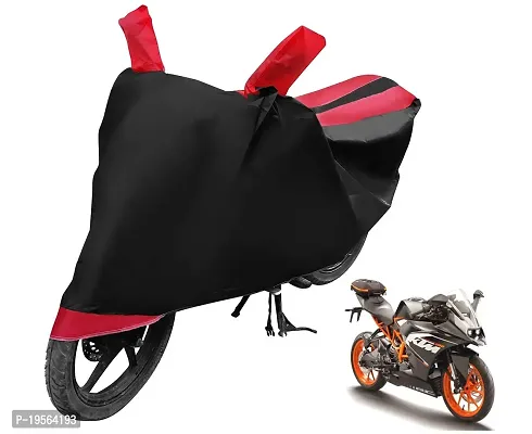 Auto Hub KTM RC 200 Bike Cover Waterproof Original / KTM RC 200 Cover Waterproof / KTM RC 200 bike Cover / Bike Cover KTM RC 200 Waterproof / KTM RC 200 Body Cover / Bike Body Cover KTM RC 200 With Ultra Surface Body Protection (Black, Red Look)-thumb0