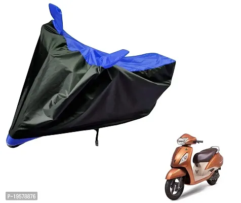 Auto Hub TVS Jupiter Bike Cover Waterproof Original / Jupiter Cover Waterproof / Jupiter bike Cover / Bike Cover Jupiter Waterproof / Jupiter Body Cover / Bike Body Cover Jupiter With Ultra Surface Body Protection (Black, Blue Look)-thumb0