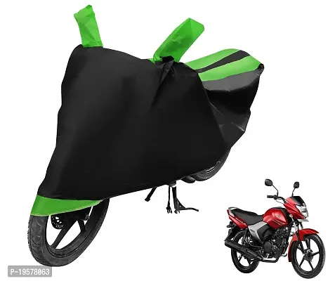 Auto Hub Yamaha Saluto Bike Cover Waterproof Original / Saluto Cover Waterproof / Saluto bike Cover / Bike Cover Saluto Waterproof / Saluto Body Cover / Bike Body Cover Saluto With Ultra Surface Body Protection (Black, Green Look)