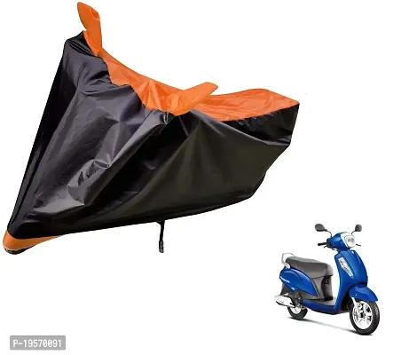 Auto Hub Suzuki Access 125 Bike Cover Waterproof Original / Access 125 Cover Waterproof / Access 125 bike Cover / Bike Cover Access 125 Waterproof / Access 125 Body Cover / Bike Body Cover Access 125 With Ultra Surface Body Protection (Black, Orange Look)