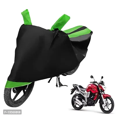 Auto Hub Yamaha FZ Bike Cover Waterproof Original/FZ Cover Waterproof/FZ Bike Cover/Bike Cover FZ Waterproof/FZ Body Cover/Bike Body Cover FZ with Ultra Surface Body Protection (Black, Green Look)