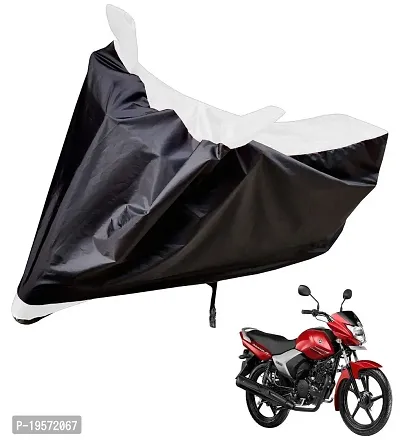 Auto Hub Yamaha Saluto Bike Cover Waterproof Original / Saluto Cover Waterproof / Saluto bike Cover / Bike Cover Saluto Waterproof / Saluto Body Cover / Bike Body Cover Saluto With Ultra Surface Body Protection (Black, White Look)