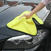 Auto Hub Microfiber Double Layered Cloth 40x40 cm Towel Set, Extra Thick Microfiber Cleaning Cloths Perfect for Bike, Auto, Cars Both Interior and Exterior Multi Color-thumb4