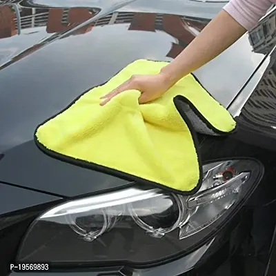 Auto Hub Microfiber Double Layered Cloth 40x40 cm Towel Set, Extra Thick Microfiber Cleaning Cloths Perfect for Bike, Auto, Cars Both Interior and Exterior Multi Color-thumb5