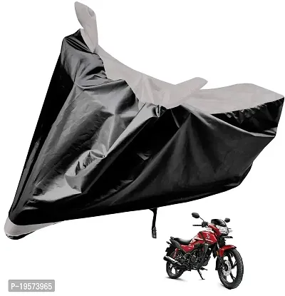 Auto Hub Honda SP 125 Bike Cover Waterproof Original / SP 125 Cover Waterproof / SP 125 bike Cover / Bike Cover SP 125 Waterproof / SP 125 Body Cover / Bike Body Cover SP 125 With Ultra Surface Body Protection (Black, Silver Look)-thumb0