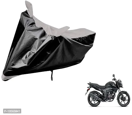 Auto Hub Honda CB Trigger Bike Cover Waterproof Original / CB Trigger Cover Waterproof / CB Trigger bike Cover / Bike Cover CB Trigger Waterproof / CB Trigger Body Cover / Bike Body Cover CB Trigger With Ultra Surface Body Protection (Black, Silver Look)