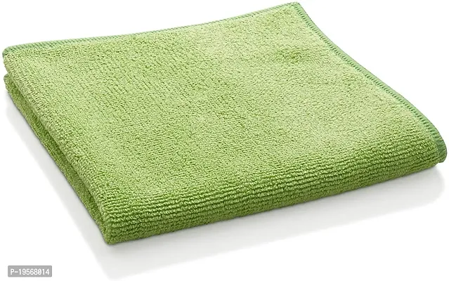 Auto Hub Microfiber Cleaning Cloths, 1 pcs 40x40 Cm 250GSM Green Highly Absorbent, Lint and Streak Free, Multi - Purpose Wash Cloth for Kitchen, Car, Window, Stainless Steel-thumb0