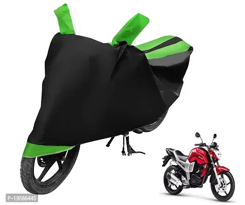 Auto Hub Yamaha FZ Bike Cover Waterproof Original/FZ Cover Waterproof/FZ Bike Cover/Bike Cover FZ Waterproof/FZ Body Cover/Bike Body Cover FZ with Ultra Surface Body Protection (Black, Green Look)