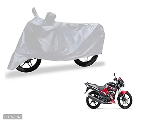 Auto Hub Yamaha SS 125 Bike Cover Waterproof Original / SS 125 Cover Waterproof / SS 125 bike Cover / Bike Cover SS 125 Waterproof / SS 125 Body Cover / Bike Body Cover SS 125 With Ultra Surface Body Protection (Silver Look)