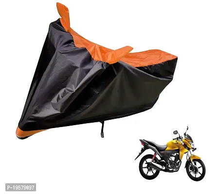 Auto Hub Honda CB Twister Bike Cover Waterproof Original / CB Twister Cover Waterproof / CB Twister bike Cover / Bike Cover CB Twister Waterproof / CB Twister Body Cover / Bike Body Cover CB Twister With Ultra Surface Body Protection (Black, Orange Look)