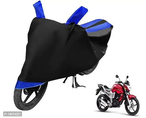 Auto Hub Yamaha FZ Bike Cover Waterproof Original/FZ Cover Waterproof/FZ Bike Cover/Bike Cover FZ Waterproof/FZ Body Cover/Bike Body Cover FZ with Ultra Surface Body Protection (Black, Blue Look)-thumb0