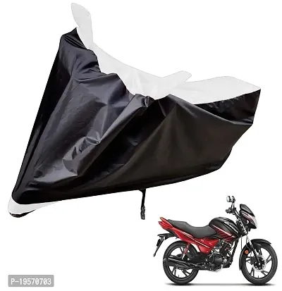 Auto Hub Hero Glamour Bike Cover Waterproof Original / Glamour Cover Waterproof / Glamour bike Cover / Bike Cover Glamour Waterproof / Glamour Body Cover / Bike Body Cover Glamour With Ultra Surface Body Protection (Black, White Look)-thumb0