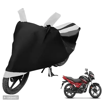 Auto Hub Hero Glamour Bike Cover Waterproof Original / Glamour Cover Waterproof / Glamour bike Cover / Bike Cover Glamour Waterproof / Glamour Body Cover / Bike Body Cover Glamour With Ultra Surface Body Protection (Black, White Look)