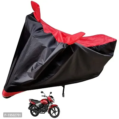 Auto Hub Yamaha Saluto Bike Cover Waterproof Original / Saluto Cover Waterproof / Saluto bike Cover / Bike Cover Saluto Waterproof / Saluto Body Cover / Bike Body Cover Saluto With Ultra Surface Body Protection (Black, Red Look)-thumb0