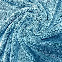 Auto Hub Microfiber Cloth - 1 Pcs - 40x40 cms - 350 GSM Teal Blue - Thick Lint  Streak-Free Multipurpose Cloths - Automotive Microfibre Towels for Car Bike Cleaning Polishing Washing  Detailing-thumb2