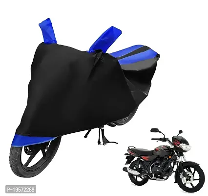 Auto Hub Bajaj Discover Bike Cover Waterproof Original / Discover Cover Waterproof / Discover bike Cover / Bike Cover Discover Waterproof / Discover Body Cover / Bike Body Cover Discover With Ultra Surface Body Protection (Black, Blue Look)