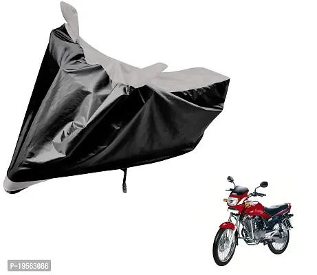 Auto Hub Hero Honda Ambition Bike Cover Waterproof Original / Ambition Cover Waterproof / Ambition bike Cover / Bike Cover Ambition Waterproof / Ambition Body Cover / Bike Body Cover Ambition With Ultra Surface Body Protection (Black, Silver Look)