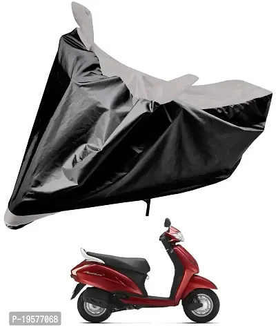 Auto Hub Honda Activa 125 Bike Cover Waterproof Original / Activa 125 Cover Waterproof / Activa 125 bike Cover / Bike Cover Activa 125 Waterproof / Activa 125 Body Cover / Bike Body Cover Activa 125 With Ultra Surface Body Protection (Black, Silver Look)