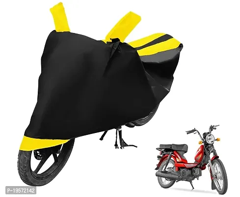 Auto Hub TVS Super XL Bike Cover Waterproof Original / Super XL Cover Waterproof / Super XL bike Cover / Bike Cover Super XL Waterproof / Super XL Body Cover / Bike Body Cover Super XL With Ultra Surface Body Protection (Black, Yellow Look)