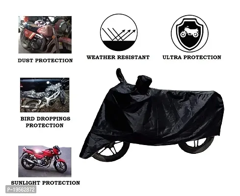 Auto Hub Honda Dream Neo Bike Cover Waterproof Original / Dream Neo Cover Waterproof / Dream Neo bike Cover / Bike Cover Dream Neo Waterproof / Dream Neo Body Cover / Bike Body Cover Dream Neo With Ultra Surface Body Protection (Black Look)-thumb4