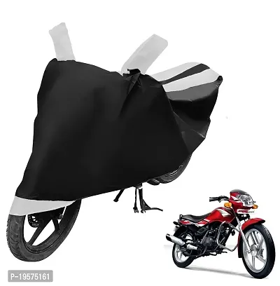 Auto Hub TVS Star Sport Bike Cover Waterproof Original / Star Sport Cover Waterproof / Star Sport bike Cover / Bike Cover Star Sport Waterproof / Star Sport Body Cover / Bike Body Cover Star Sport With Ultra Surface Body Protection (Black, White Look)