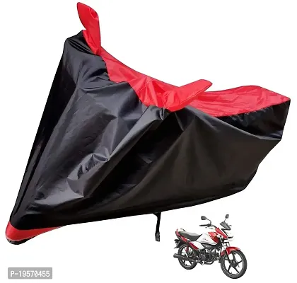 Auto Hub Hero Splendor i Bike Cover Waterproof Original / Splendor i Cover Waterproof / Splendor i bike Cover / Bike Cover Splendor i Waterproof / Splendor i Body Cover / Bike Body Cover Splendor i With Ultra Surface Body Protection (Black, Red Look)