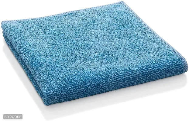 Auto Hub Microfiber Cleaning Cloths, 1 pcs 40x40 Cm 250GSM Blue Highly Absorbent, Lint and Streak Free, Multi - Purpose Wash Cloth for Kitchen, Car, Window, Stainless Steel-thumb0