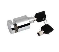 Auto Hub Anti Theft Heavy Duty Disc Brake Lock Anti Theft Stainless Steel Wheel Locking Security Lock for Bike and Motorcycle (Chrome, Painted Finish)-thumb2