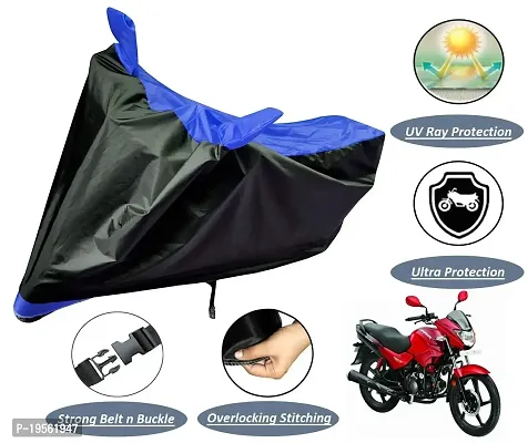 Auto Hub Hero Glamour Fi Bike Cover Waterproof Original / Glamour Fi Cover Waterproof / Glamour Fi bike Cover / Bike Cover Glamour Fi Waterproof / Glamour Fi Body Cover / Bike Body Cover Glamour Fi With Ultra Surface Body Protection (Black, Blue Look)-thumb2