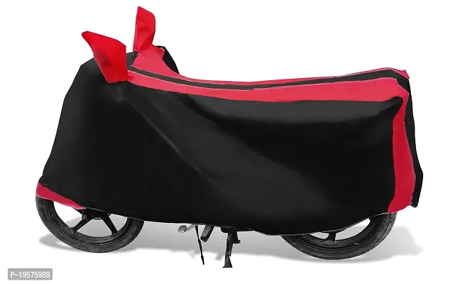 Auto Hub Livo Bike Cover Waterproof Original/Livo Cover Waterproof/Livo Bike Cover/Bike Cover Livo Waterproof/Livo Body Cover/Bike Body Cover Livo with Ultra Surface Body Protection (Black, Red Look)-thumb2