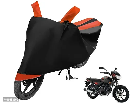 Auto Hub Bajaj Discover Bike Cover Waterproof Original / Discover Cover Waterproof / Discover bike Cover / Bike Cover Discover Waterproof / Discover Body Cover / Bike Body Cover Discover With Ultra Surface Body Protection (Black, Orange Look)