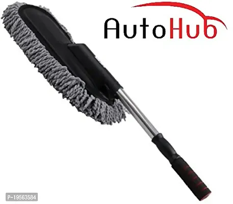 Auto Hub Microfiber Flexible Duster Car Wash, Car Cleaning Accessories, Microfiber, Brushes, Dry/Wet Home, Kitchen, Office Cleaning Brush with Expandable Handle-thumb3