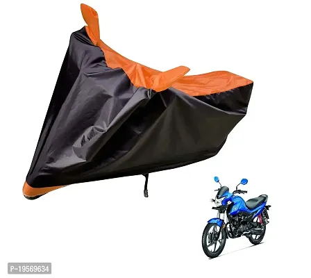 Auto Hub Honda Livo Bike Cover Waterproof Original / Livo Cover Waterproof / Livo bike Cover / Bike Cover Livo Waterproof / Livo Body Cover / Bike Body Cover Livo With Ultra Surface Body Protection (Black, Orange Look)