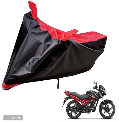 Auto Hub Hero Glamour Bike Cover Waterproof Original / Glamour Cover Waterproof / Glamour bike Cover / Bike Cover Glamour Waterproof / Glamour Body Cover / Bike Body Cover Glamour With Ultra Surface Body Protection (Black, Red Look)-thumb0