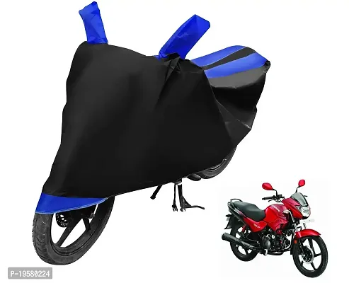 Auto Hub Hero Glamour Fi Bike Cover Waterproof Original / Glamour Fi Cover Waterproof / Glamour Fi bike Cover / Bike Cover Glamour Fi Waterproof / Glamour Fi Body Cover / Bike Body Cover Glamour Fi With Ultra Surface Body Protection (Black, Blue Look)