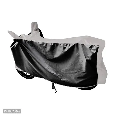 Auto Hub Honda CB Shine Bike Cover Waterproof Original / CB Shine Cover Waterproof / CB Shine bike Cover / Bike Cover CB Shine Waterproof / CB Shine Body Cover / Bike Body Cover CB Shine With Ultra Surface Body Protection (Black, Silver Look)-thumb4