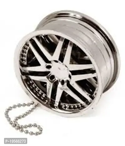 Auto Hub Alloy Wheel Silver Hanging Gel Car Perfume For Car, Home, Office Air Freshener, Scent,299 g