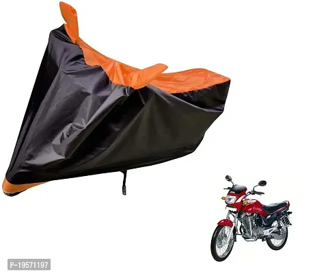 Auto Hub Hero Honda Ambition Bike Cover Waterproof Original / Ambition Cover Waterproof / Ambition bike Cover / Bike Cover Ambition Waterproof / Ambition Body Cover / Bike Body Cover Ambition With Ultra Surface Body Protection (Black, Orange Look)