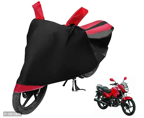 Auto Hub Hero Glamour Fi Bike Cover Waterproof Original / Glamour Fi Cover Waterproof / Glamour Fi bike Cover / Bike Cover Glamour Fi Waterproof / Glamour Fi Body Cover / Bike Body Cover Glamour Fi With Ultra Surface Body Protection (Black, Red Look)