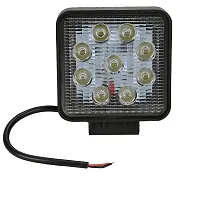 Auto Hub 9 LED 27W Round Fog Light Bike Auxiliary Waterproof Headlight Lights Lamp - Single Unit-thumb1