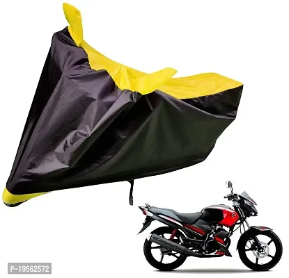 Auto Hub Yamaha Gladiator Bike Cover Waterproof Original / Gladiator Cover Waterproof / Gladiator bike Cover / Bike Cover Gladiator Waterproof / Gladiator Body Cover / Bike Body Cover Gladiator With Ultra Surface Body Protection (Black, Yellow Look)-thumb0