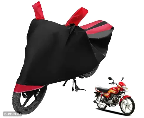 Auto Hub Hero HF Deluxe Bike Cover Waterproof Original / HF Deluxe Cover Waterproof / HF Deluxe bike Cover / Bike Cover HF Deluxe Waterproof / HF Deluxe Body Cover / Bike Body Cover HF Deluxe With Ultra Surface Body Protection (Black, Red Look)