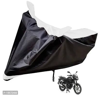 Auto Hub Bajaj Pulsar 180 Bike Cover Waterproof Original / Pulsar 180 Cover Waterproof / Pulsar 180 bike Cover / Bike Cover Pulsar 180 Waterproof / Pulsar 180 Body Cover / Bike Body Cover Pulsar 180 With Ultra Surface Body Protection (Black, White Look)