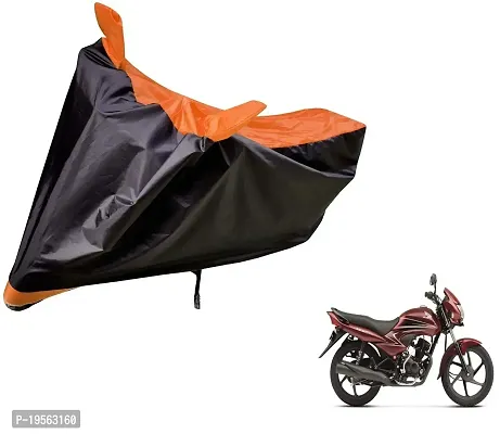 Auto Hub Honda Dream Yuga Bike Cover Waterproof Original / Dream Yuga Cover Waterproof / Dream Yuga bike Cover / Bike Cover Dream Yuga Waterproof / Dream Yuga Body Cover / Bike Body Cover Dream Yuga With Ultra Surface Body Protection (Black, Orange Look)-thumb0