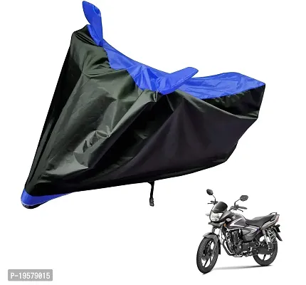 Auto Hub Honda CB Shine Bike Cover Waterproof Original / CB Shine Cover Waterproof / CB Shine bike Cover / Bike Cover CB Shine Waterproof / CB Shine Body Cover / Bike Body Cover CB Shine With Ultra Surface Body Protection (Black, Blue Look)